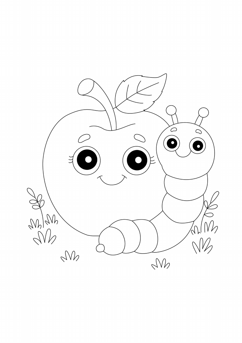 Apple Coloring Book coloring page 1
