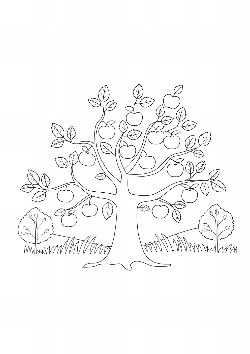 Apple Coloring Book coloring page 2