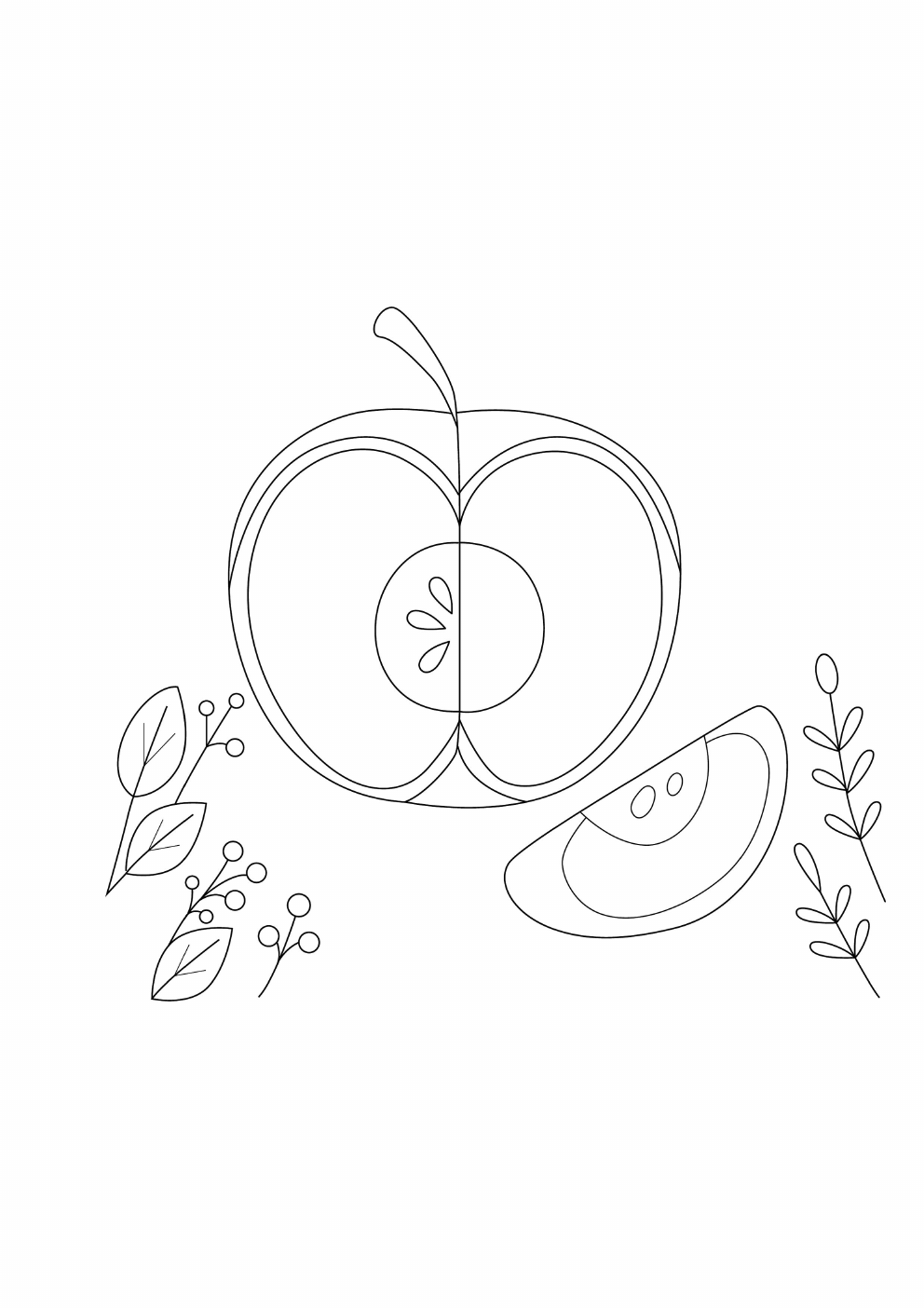 Apple Coloring Book coloring page 3
