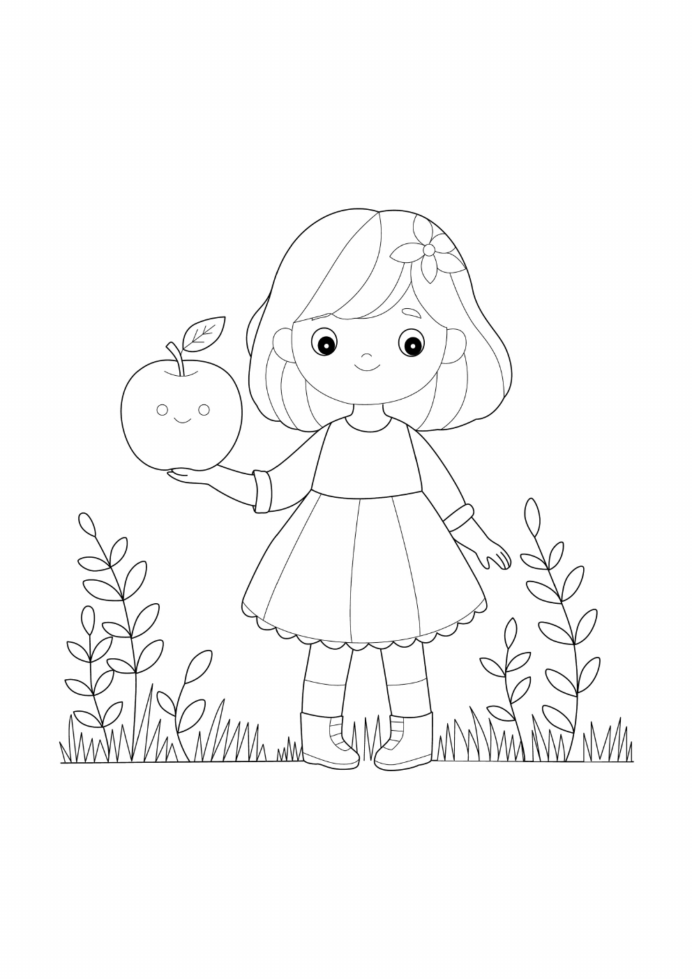Apple Coloring Book coloring page 7