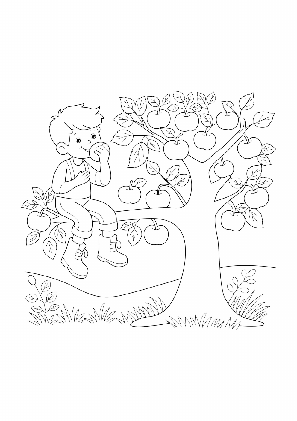 Apple Coloring Book coloring page 8