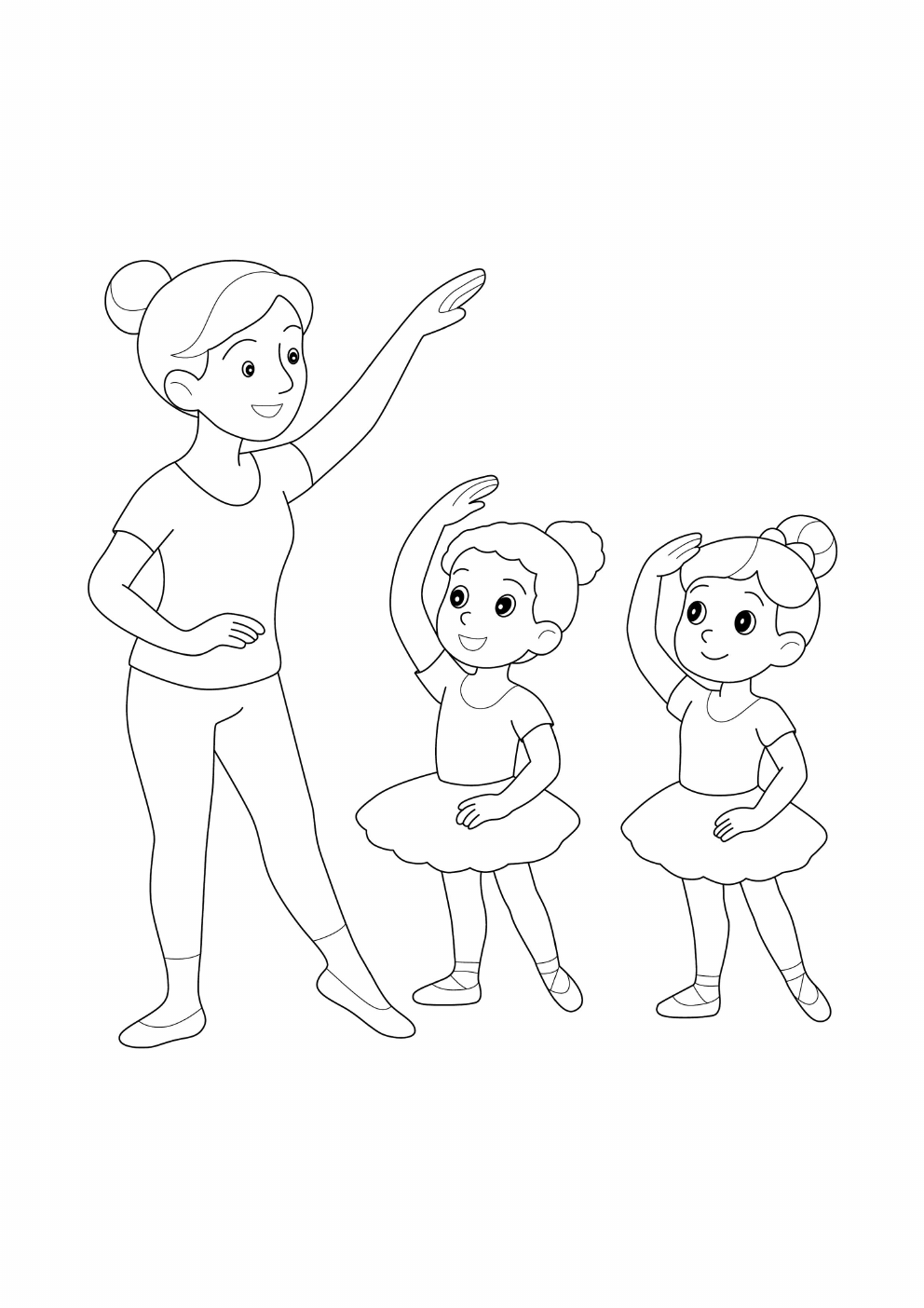 Ballet Coloring Book coloring page 4