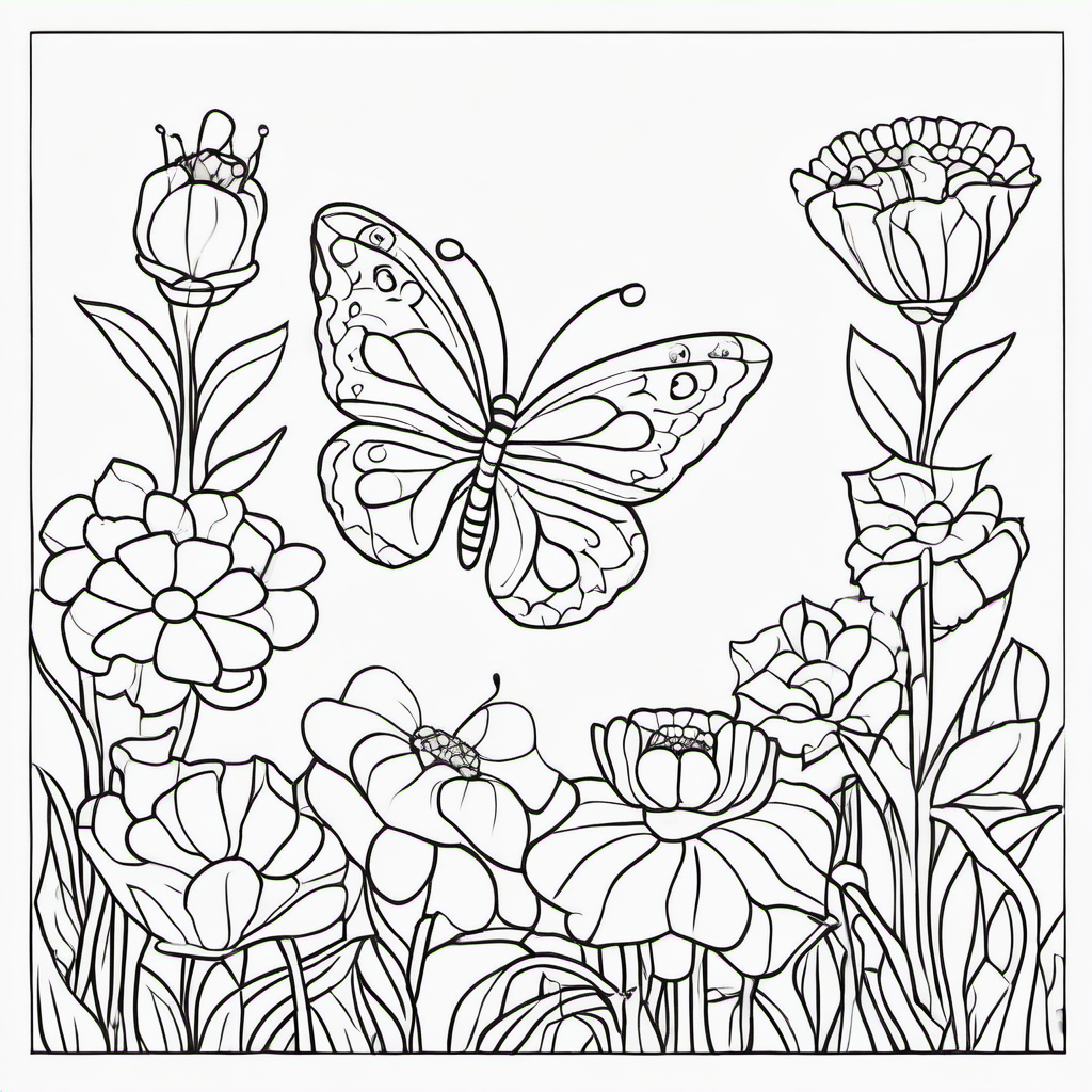 Butterfly World coloring page 3