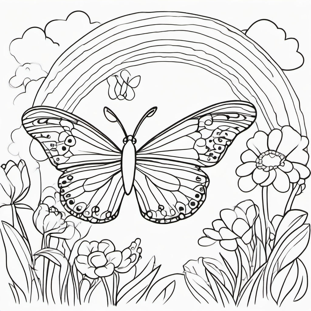 Butterfly World coloring page 4