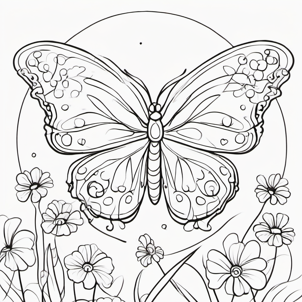 Butterfly World coloring page 7