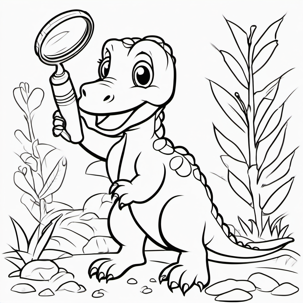 Cute Dinosaurs coloring page 10