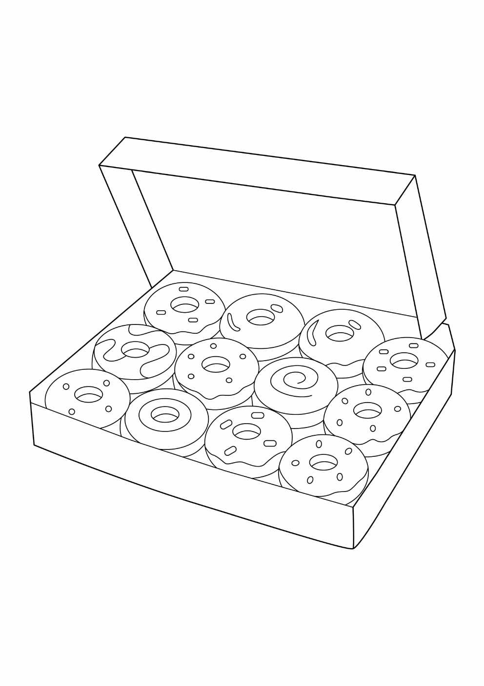 Donut Coloring Book coloring page 2