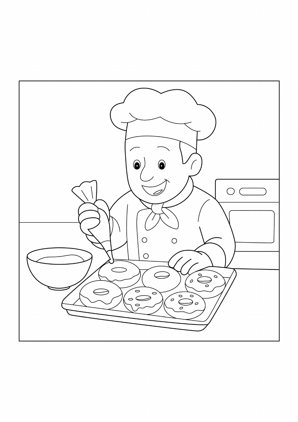 Donut Coloring Book coloring page 4