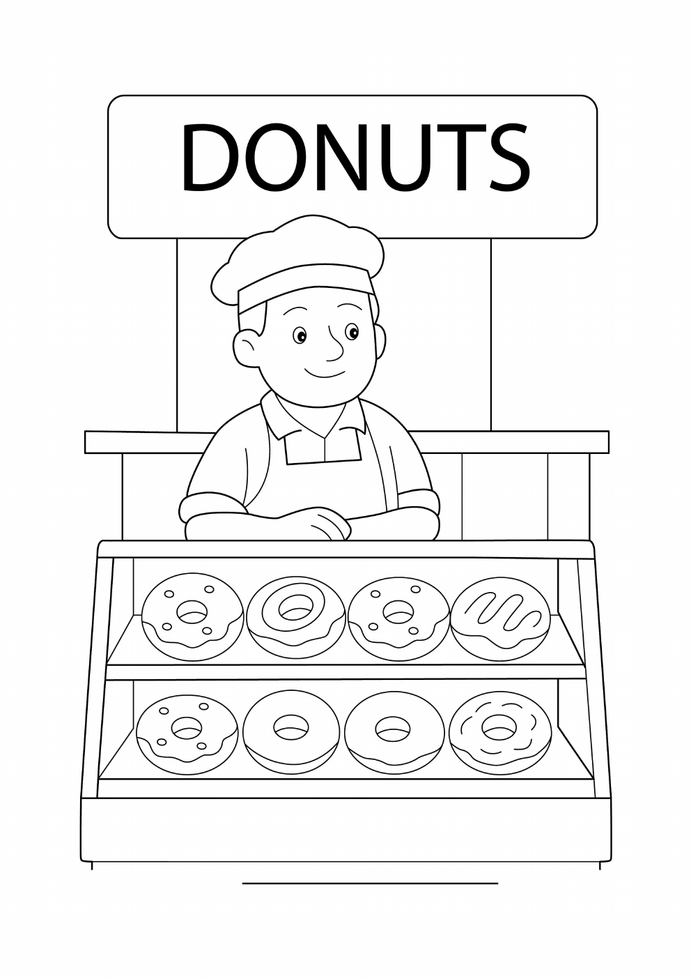 Donut Coloring Book coloring page 6