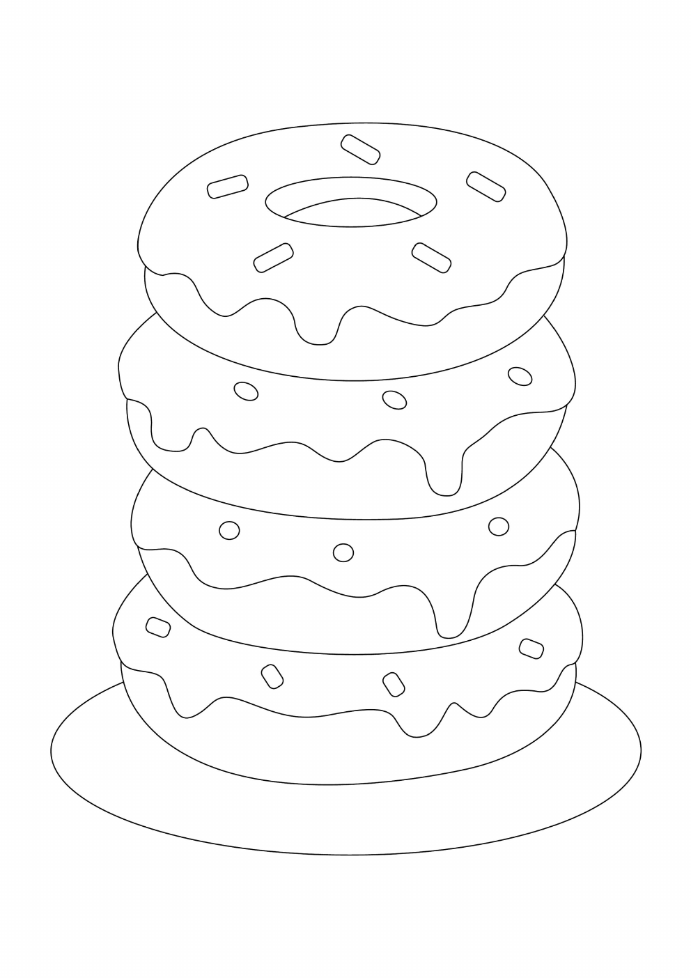 Donut Coloring Book coloring page 7