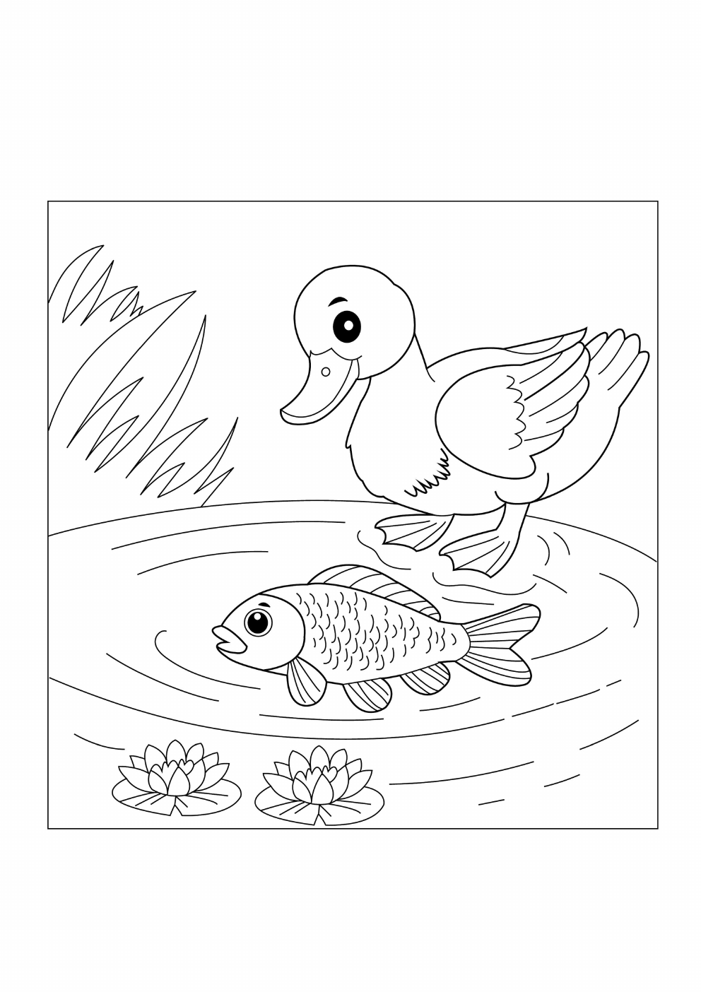 Duck Coloring Book coloring page 2