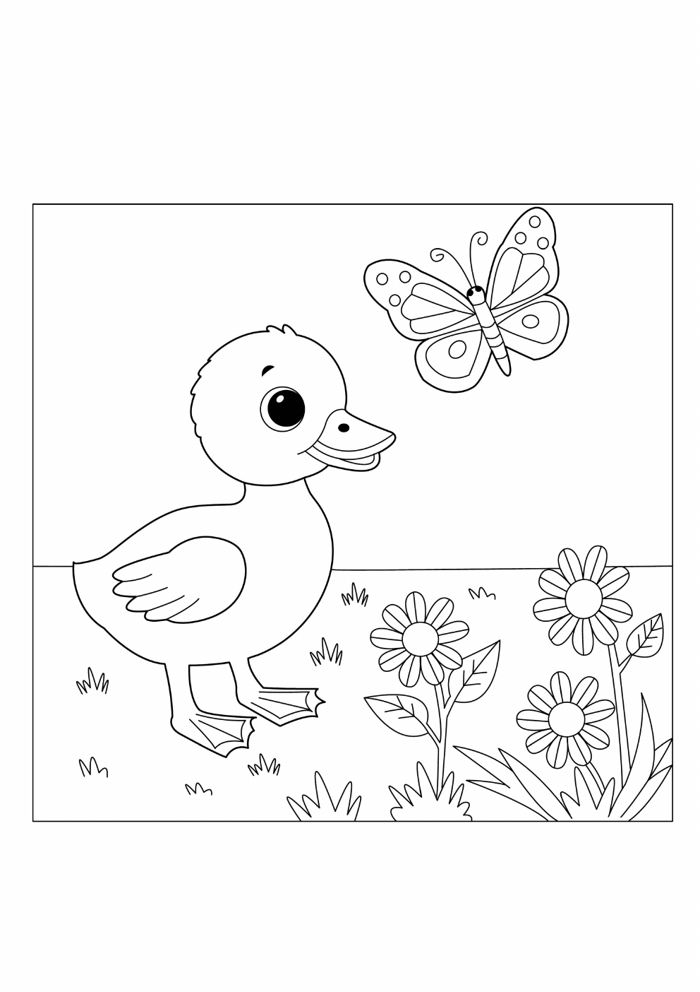 Duck Coloring Book coloring page 3