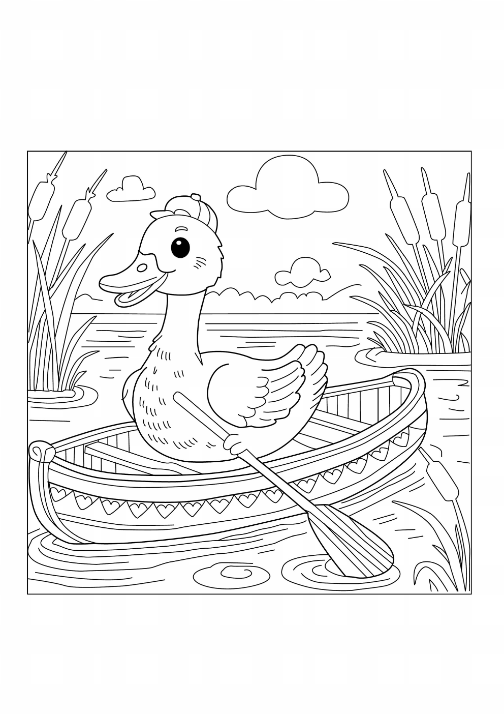 Duck Coloring Book coloring page 5
