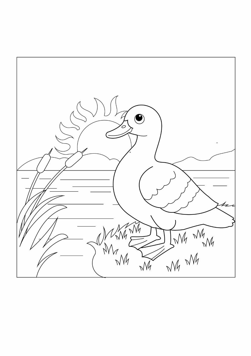 Duck Coloring Book coloring page 7