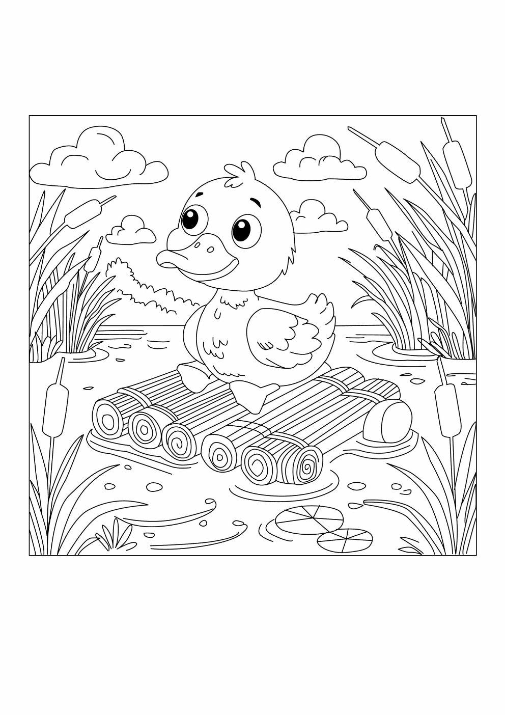Duck Coloring Book coloring page 8