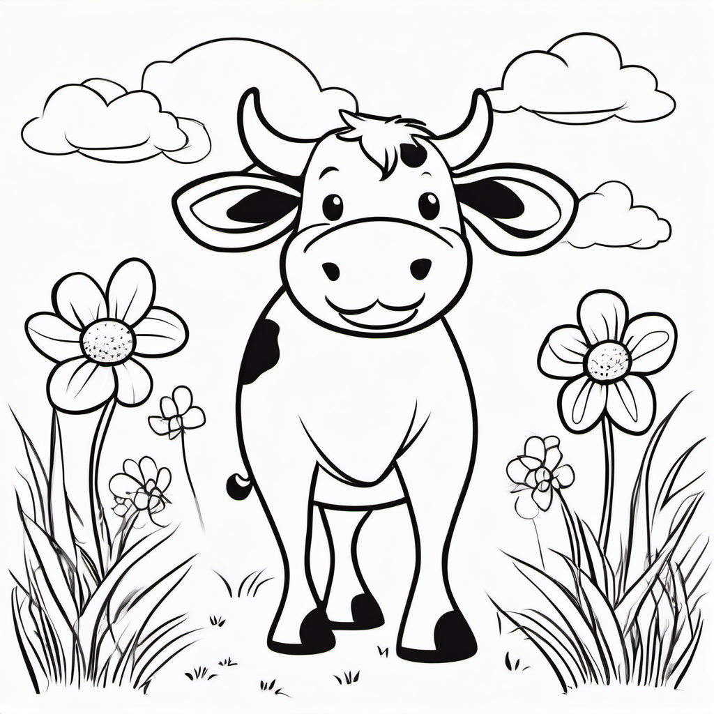 Farm Friends coloring page 1