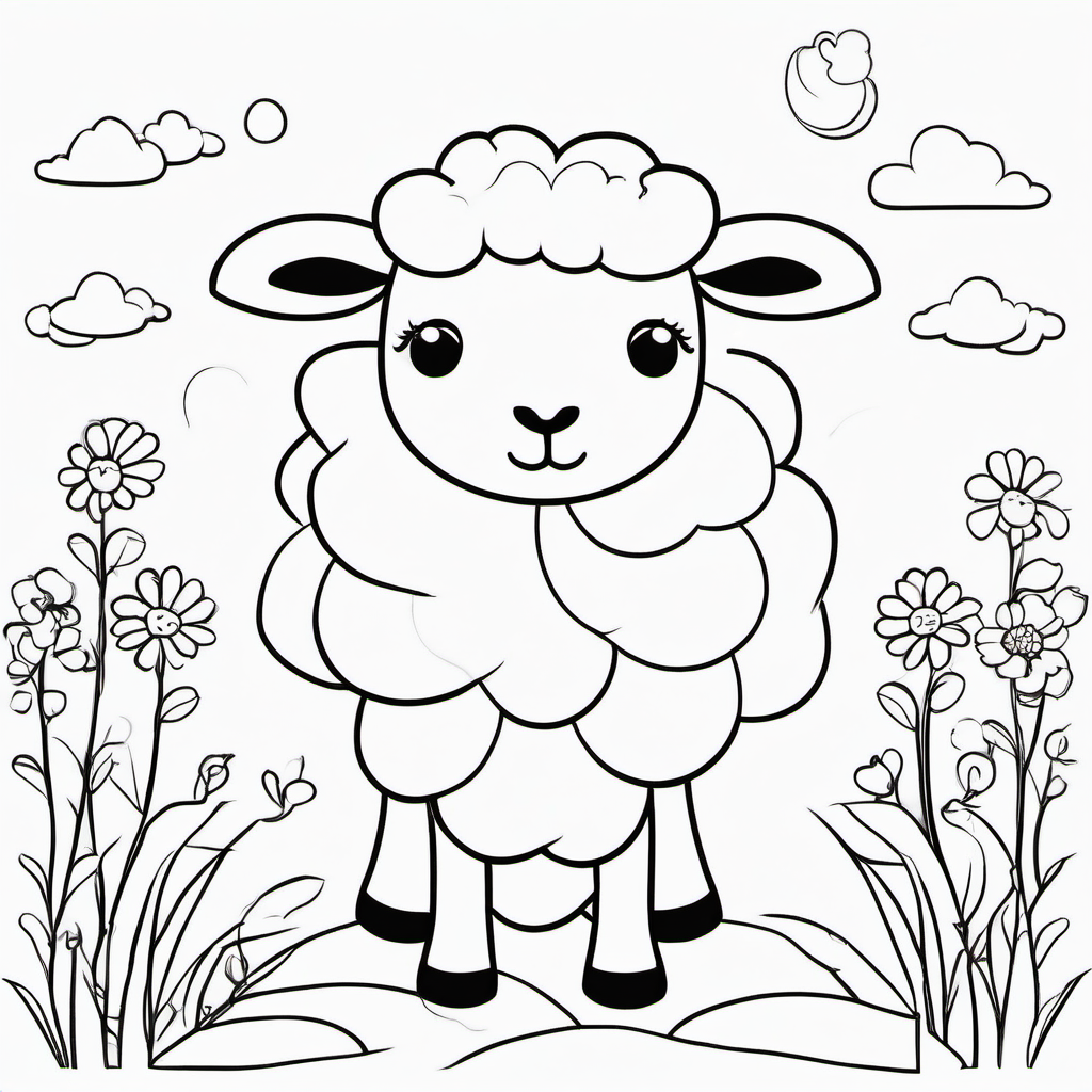 Farm Friends coloring page 3