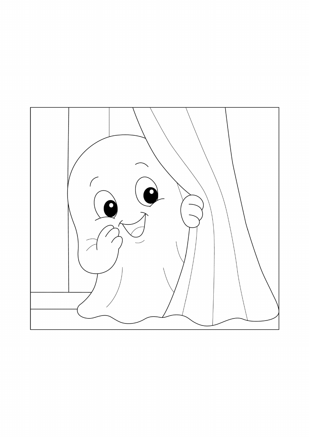 Ghost Coloring Book coloring page 1