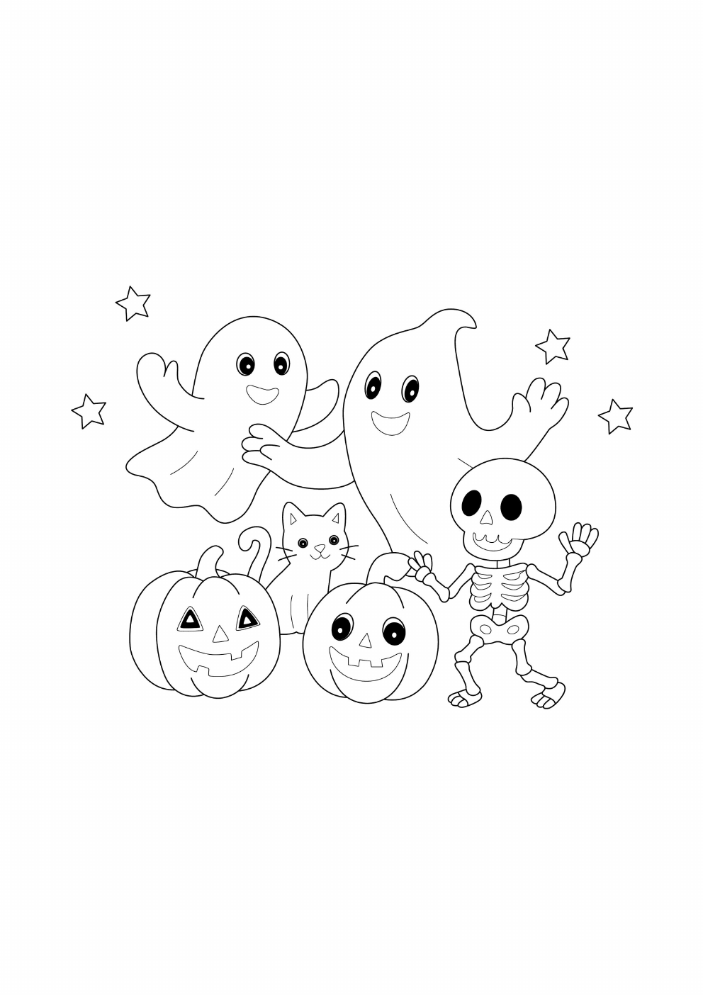 Ghost Coloring Book coloring page 4