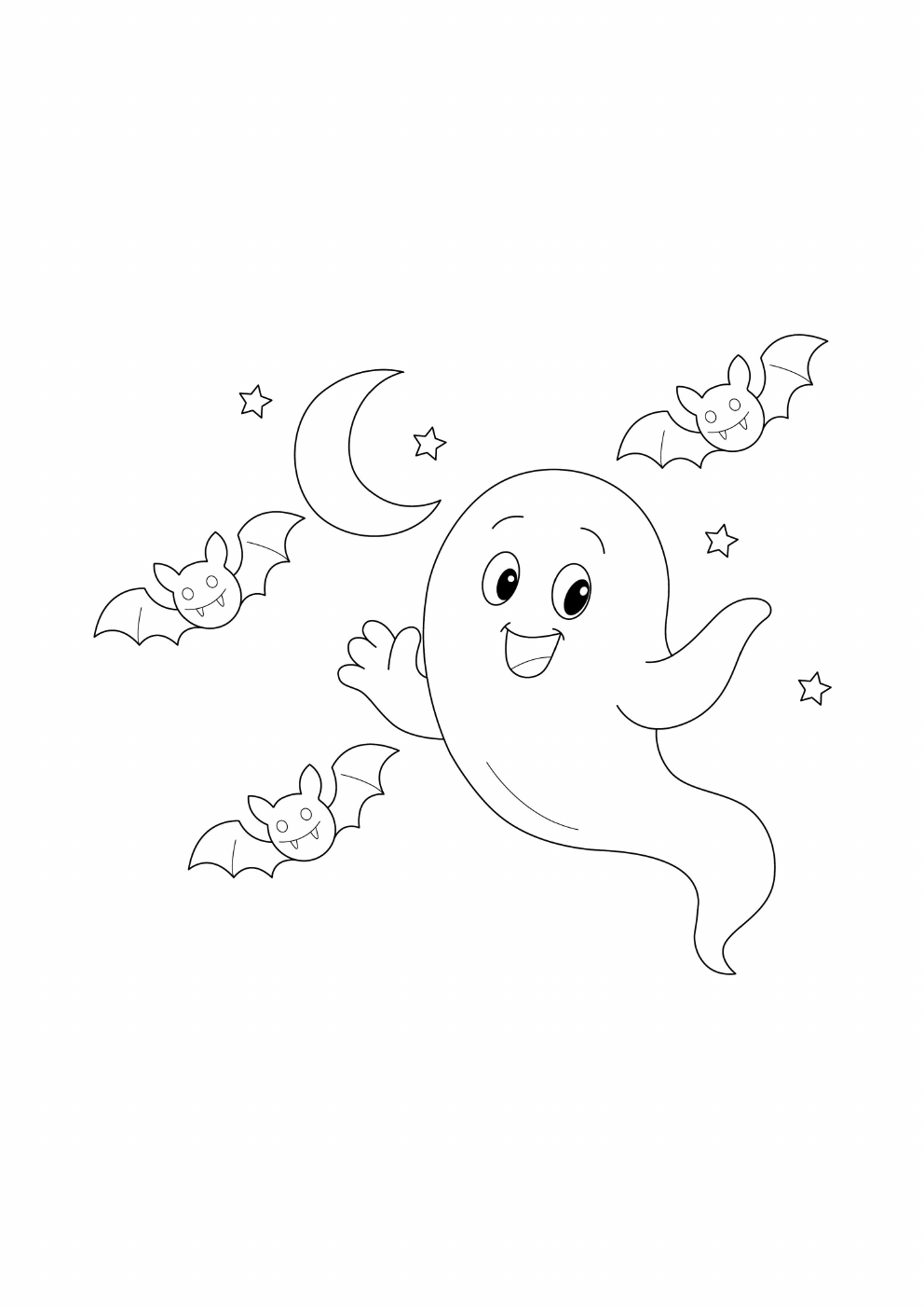 Ghost Coloring Book coloring page 6