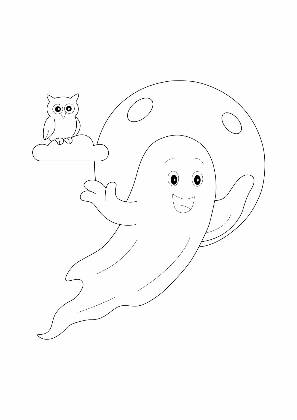 Ghost Coloring Book coloring page 8