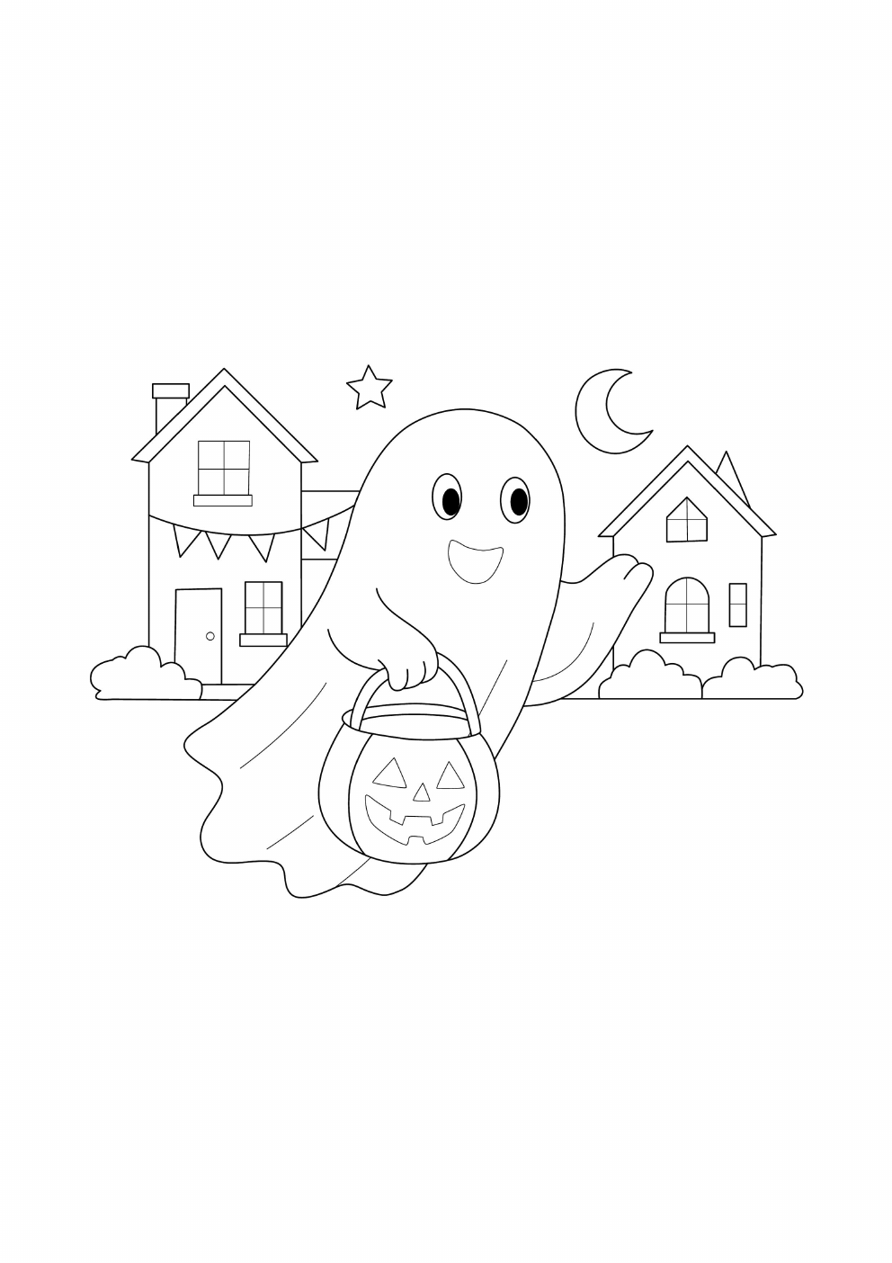 Ghost Coloring Book coloring page 9