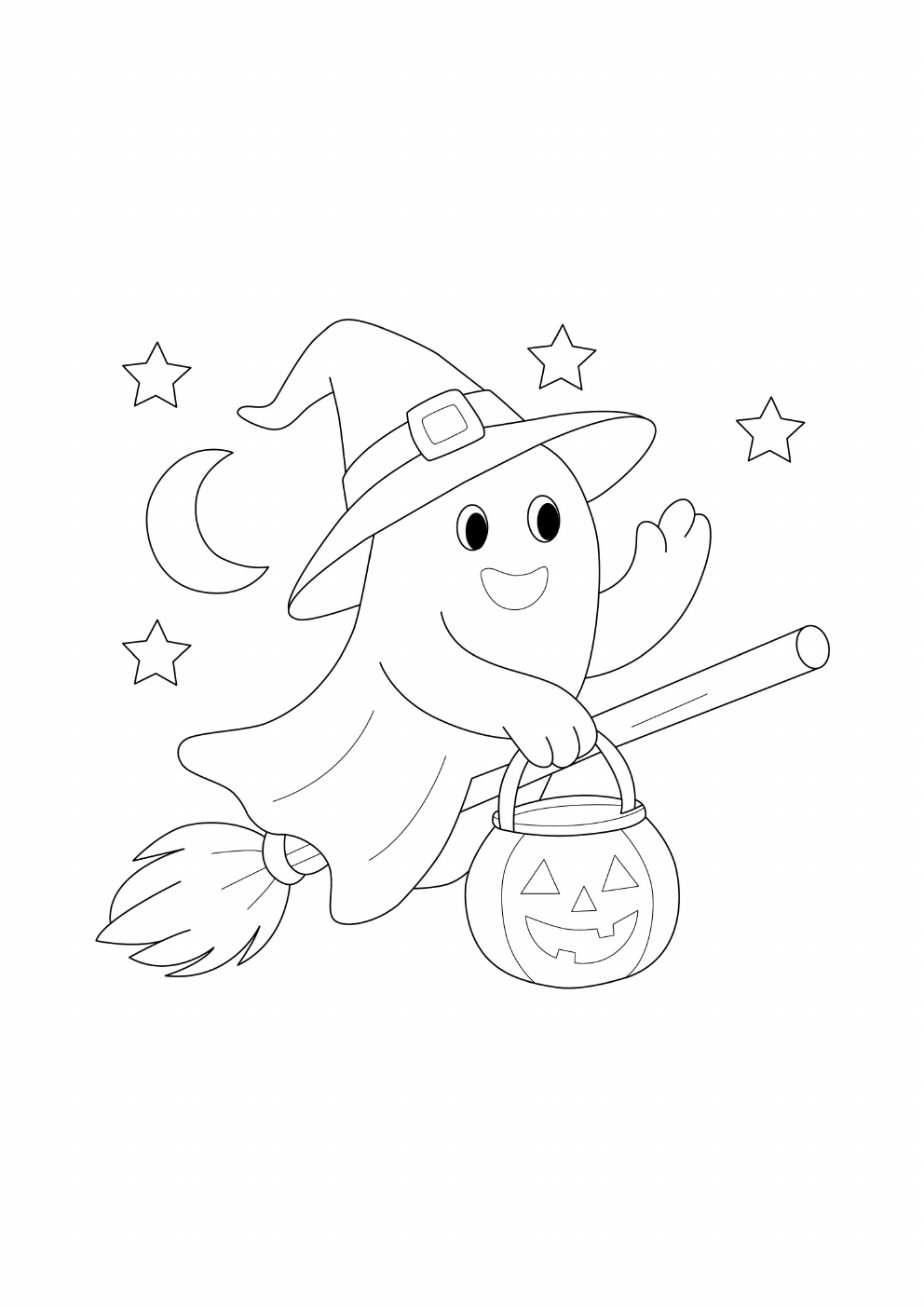 Ghost Coloring Book coloring page 10
