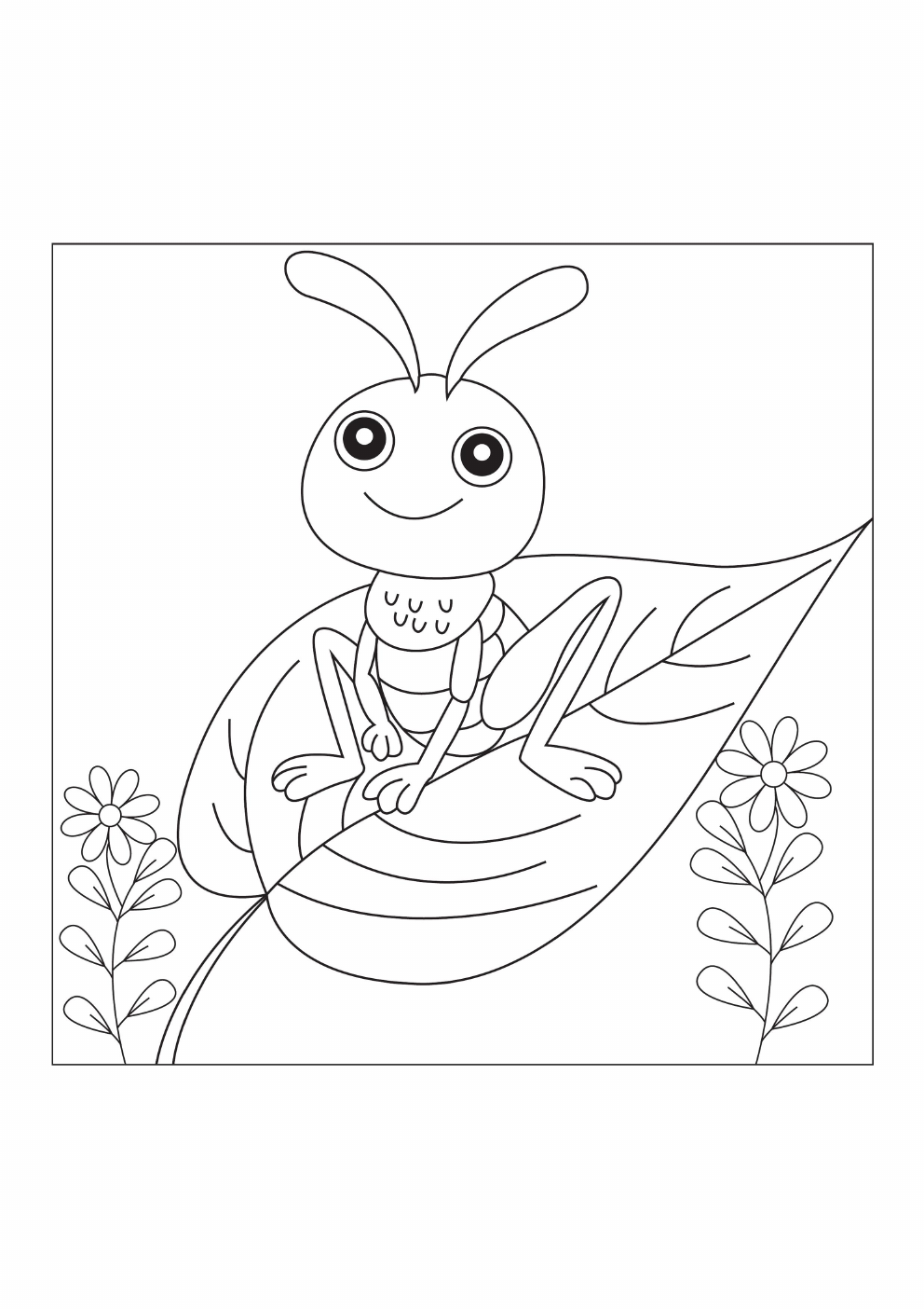 Grasshopper Coloring Book coloring page 2