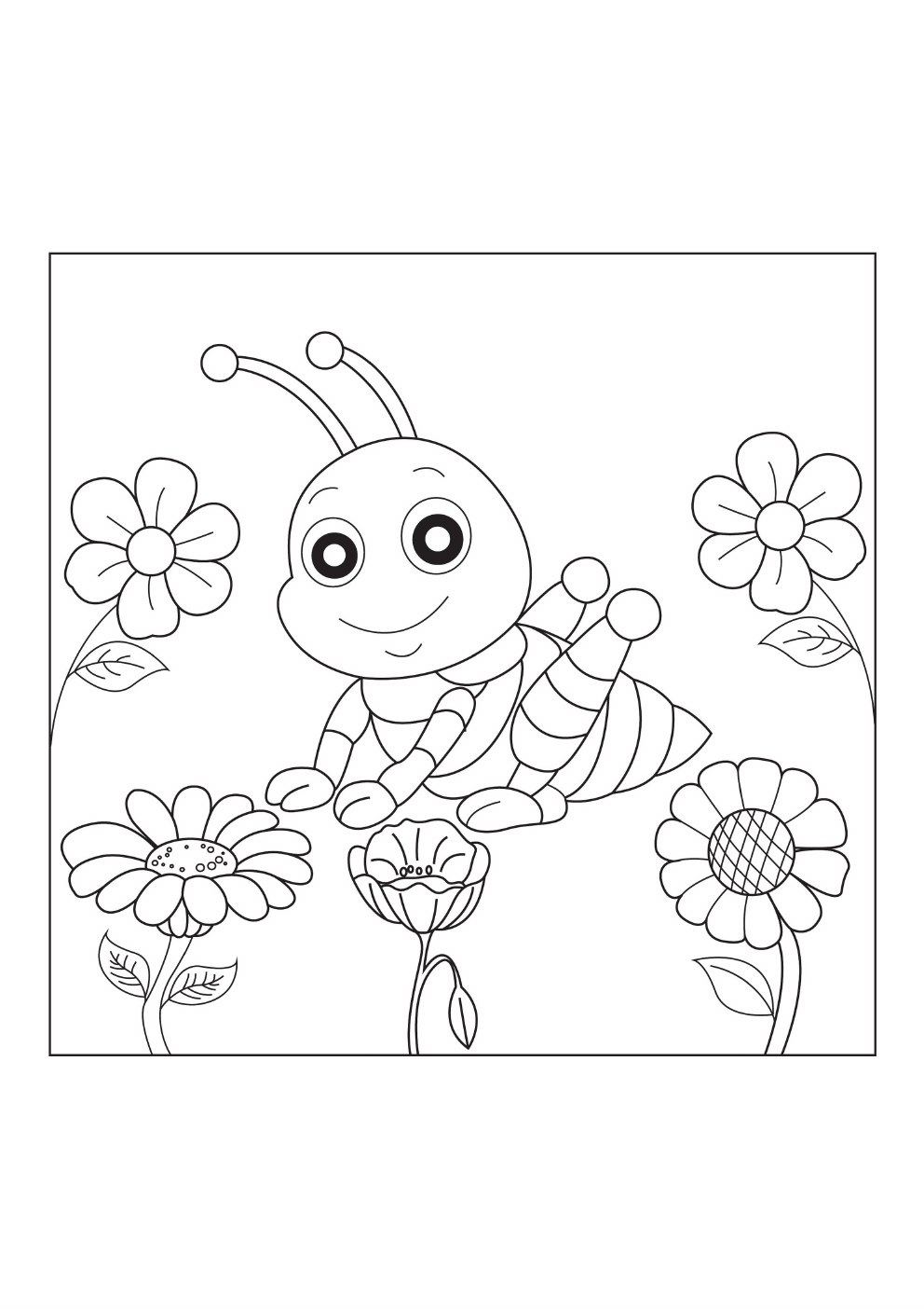 Grasshopper Coloring Book coloring page 3