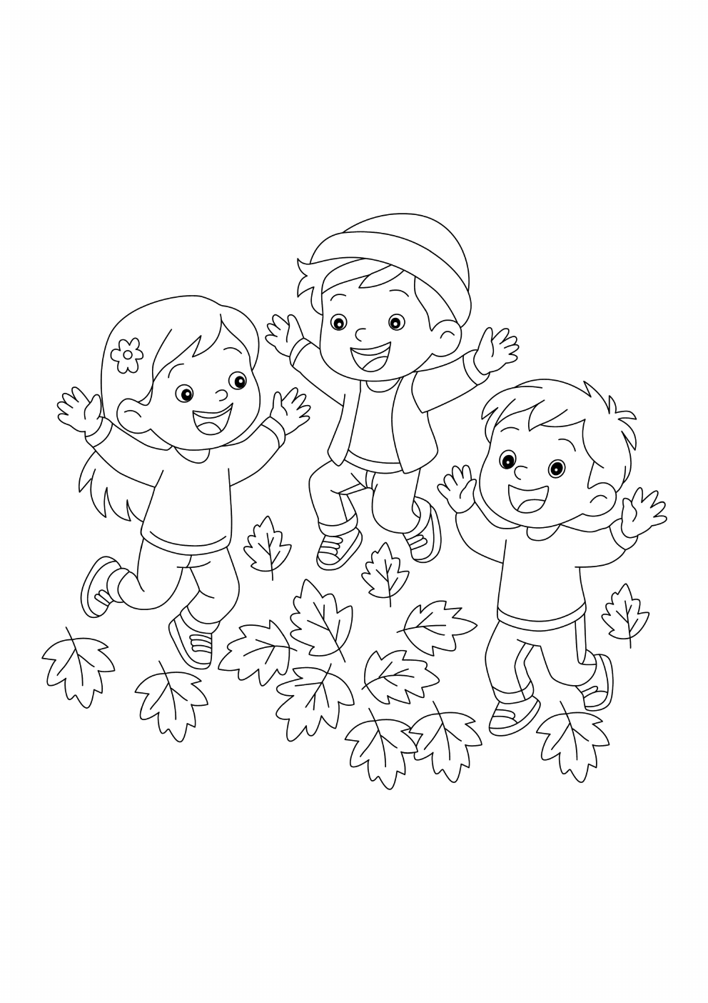 Leaves Coloring Book coloring page 4