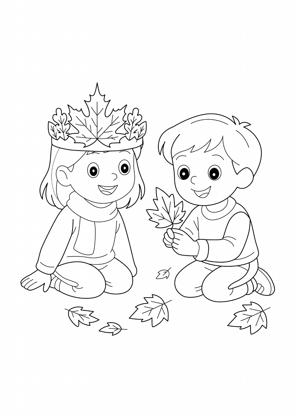 Leaves Coloring Book coloring page 6