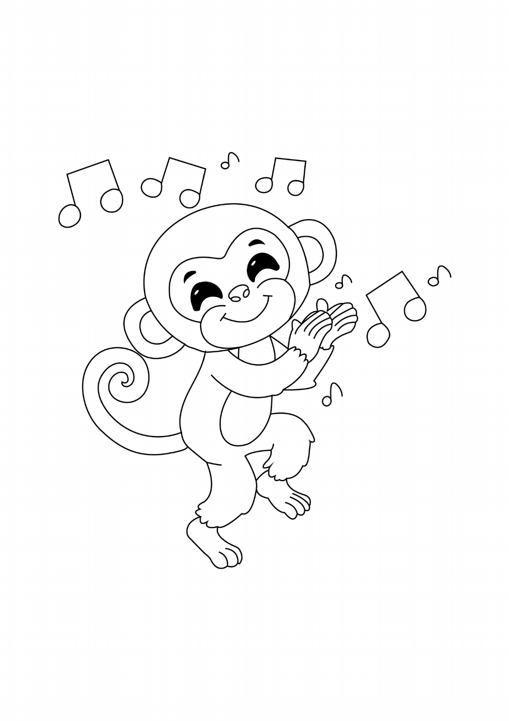 Monkey Coloring Book coloring page 5