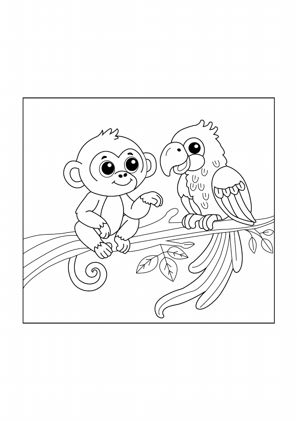 Monkey Coloring Book coloring page 6