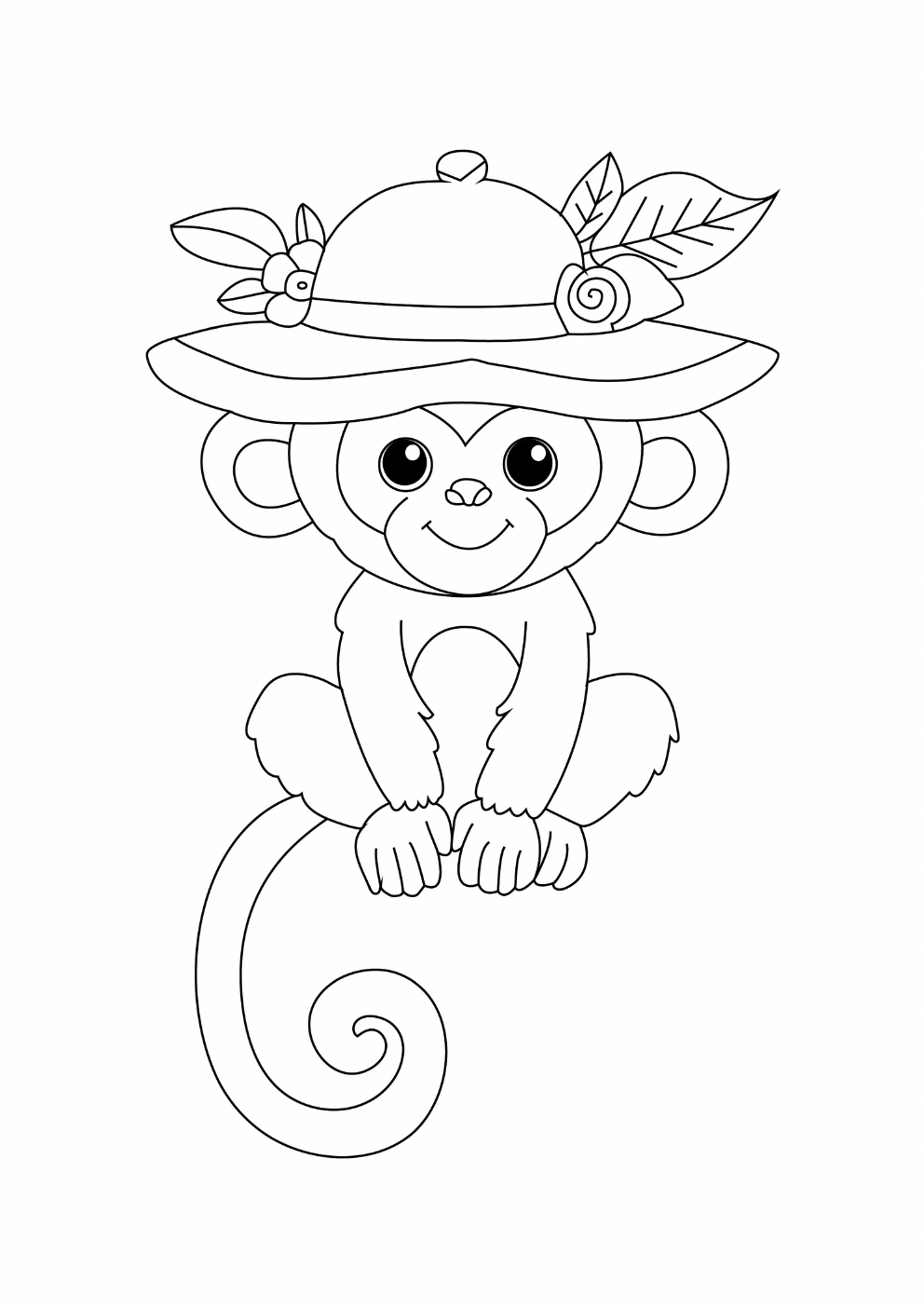 Monkey Coloring Book coloring page 10