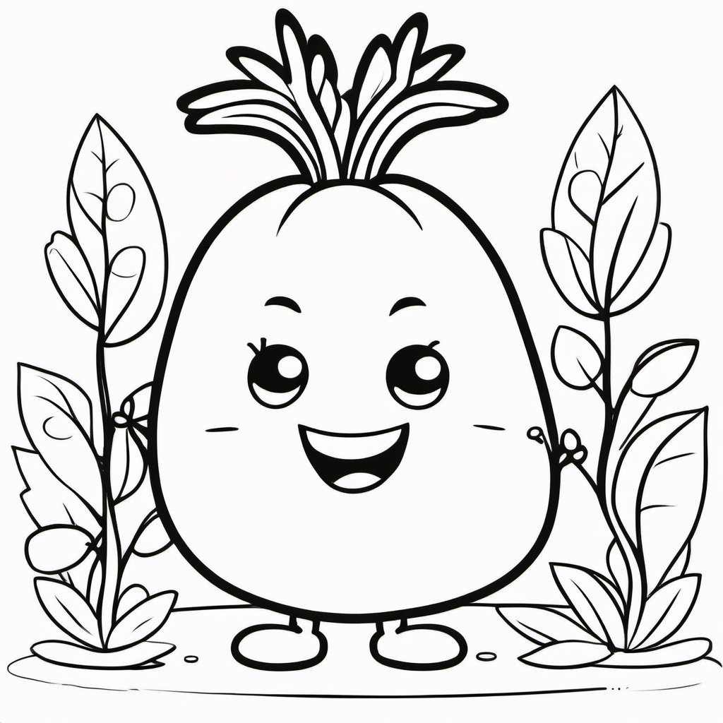 My First Fruits and Vegetables coloring page 4