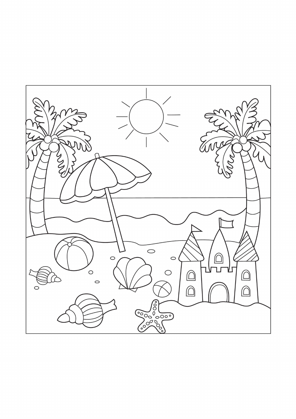 Scenery Coloring Book coloring page 1