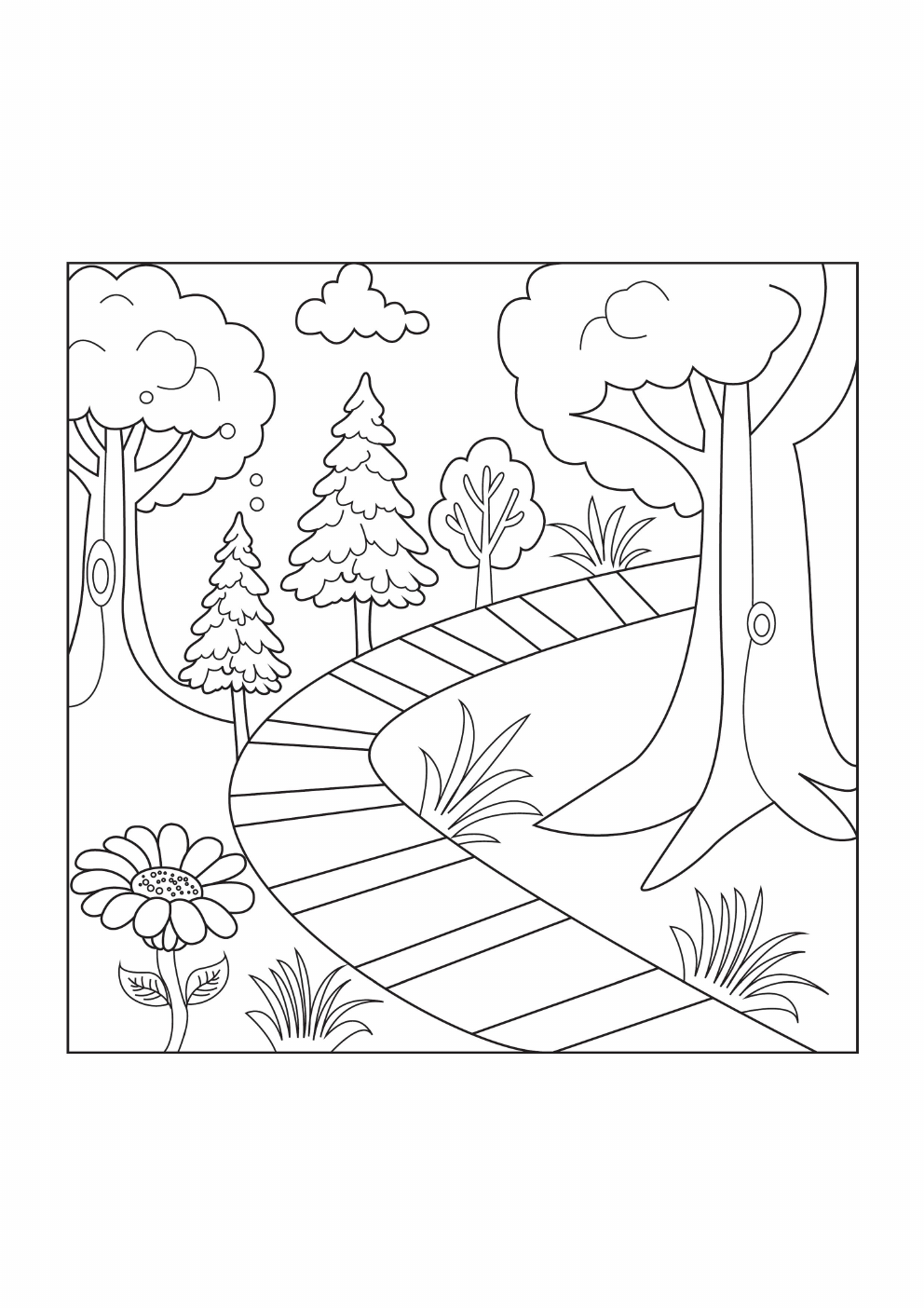 Scenery Coloring Book coloring page 11