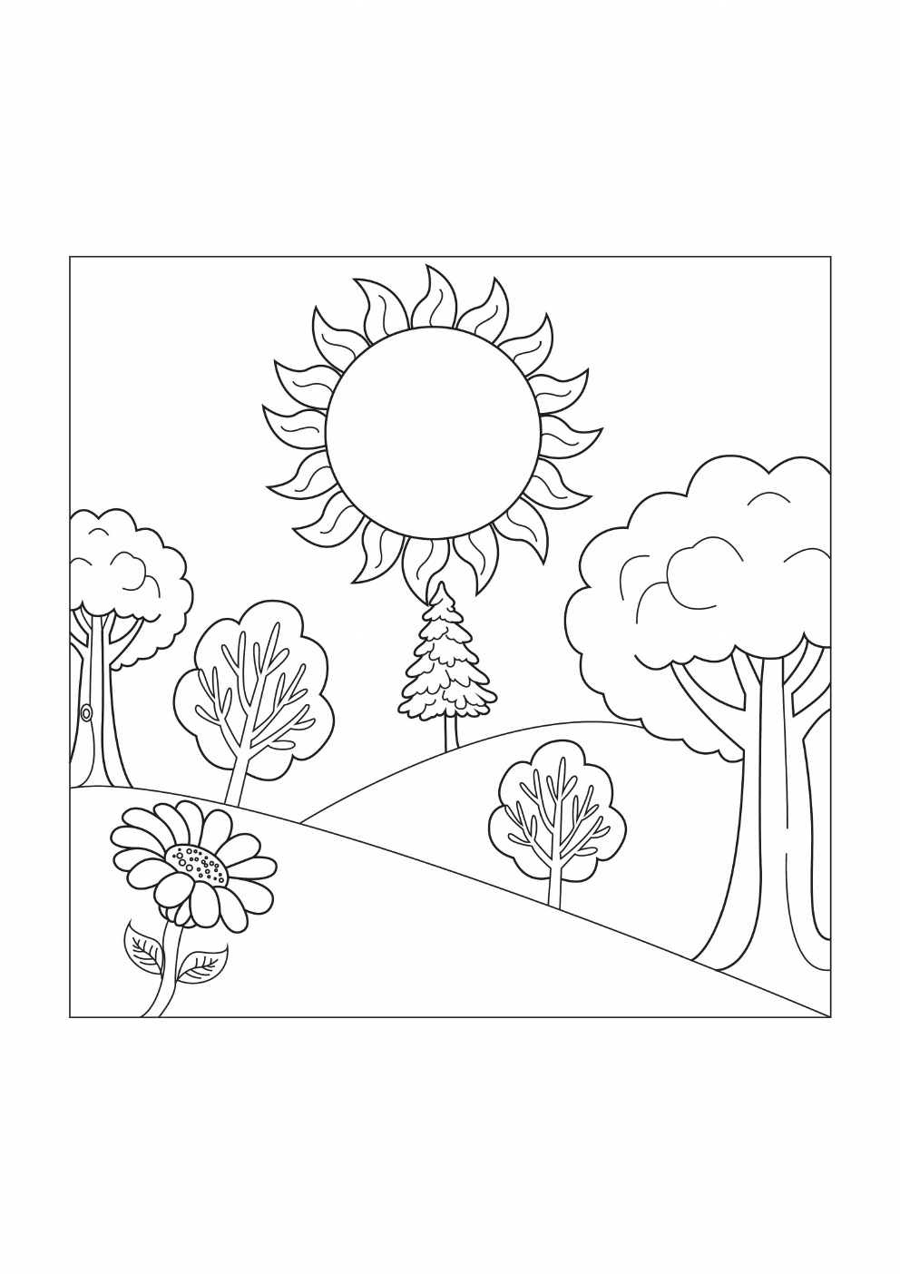 Scenery Coloring Book coloring page 12