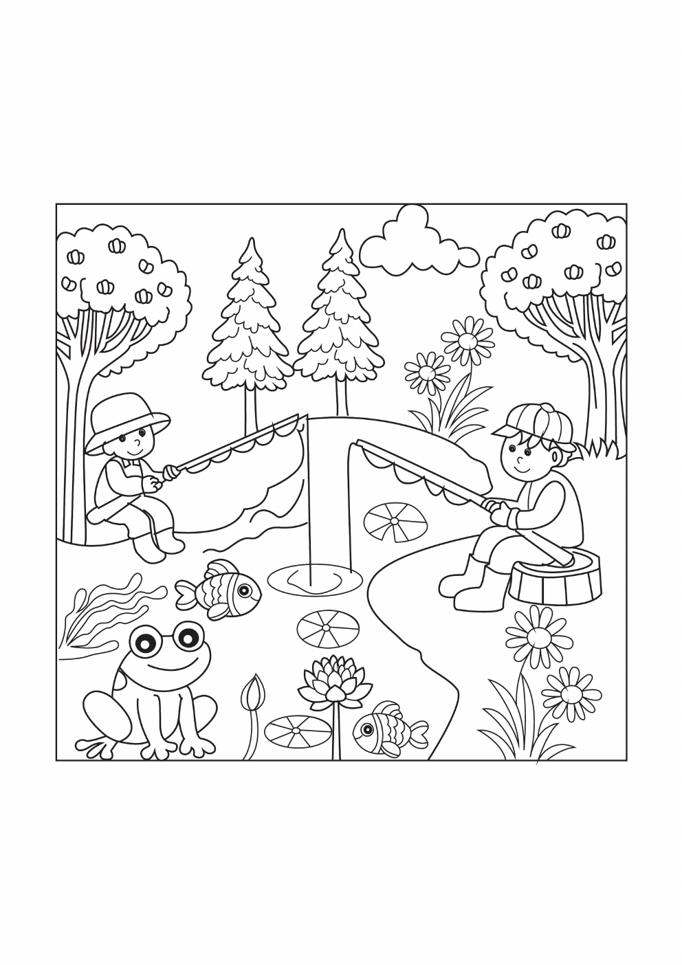 Scenery Coloring Book coloring page 13