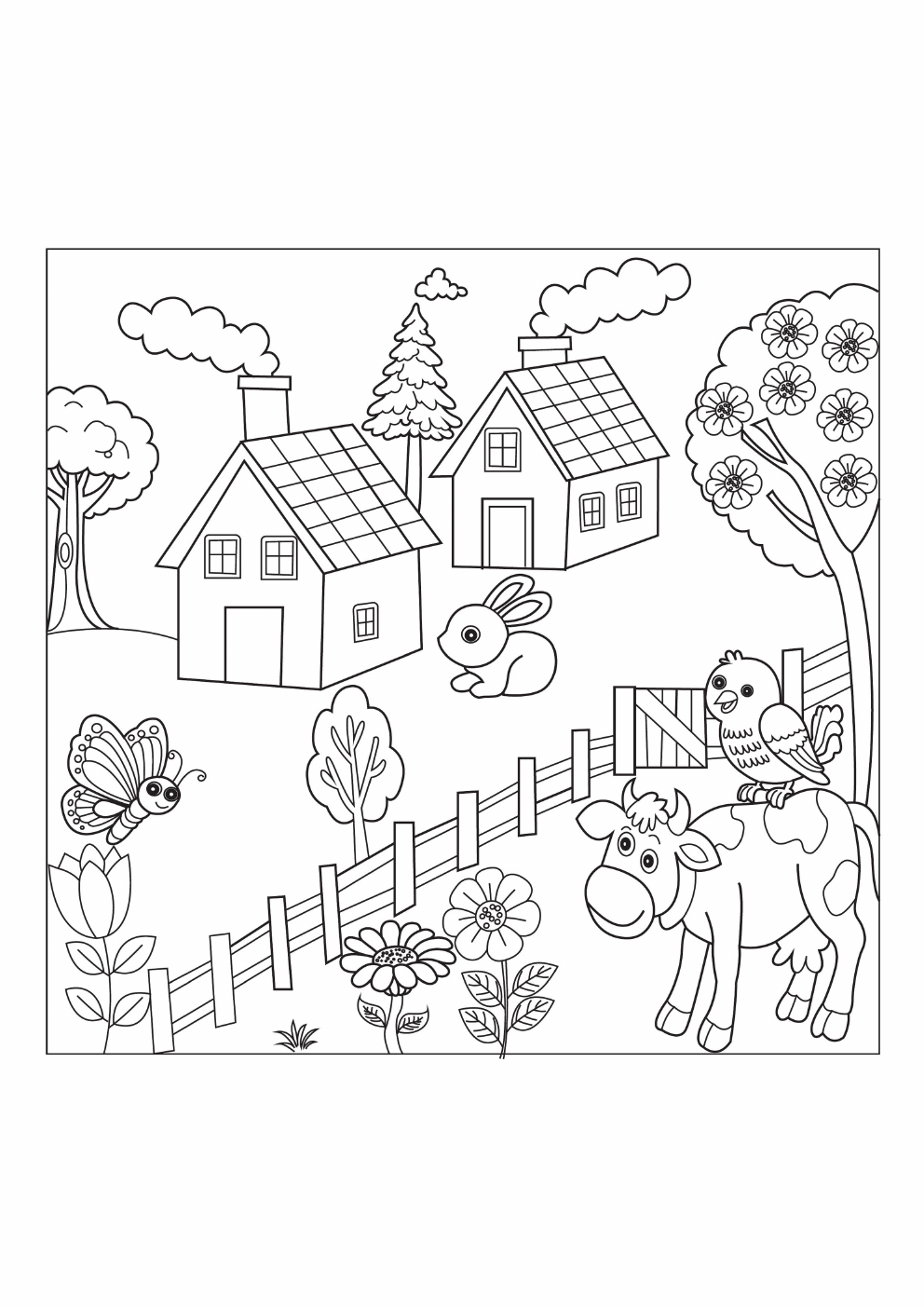 Scenery Coloring Book coloring page 14