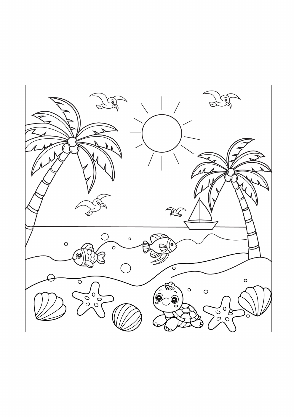 Scenery Coloring Book coloring page 15