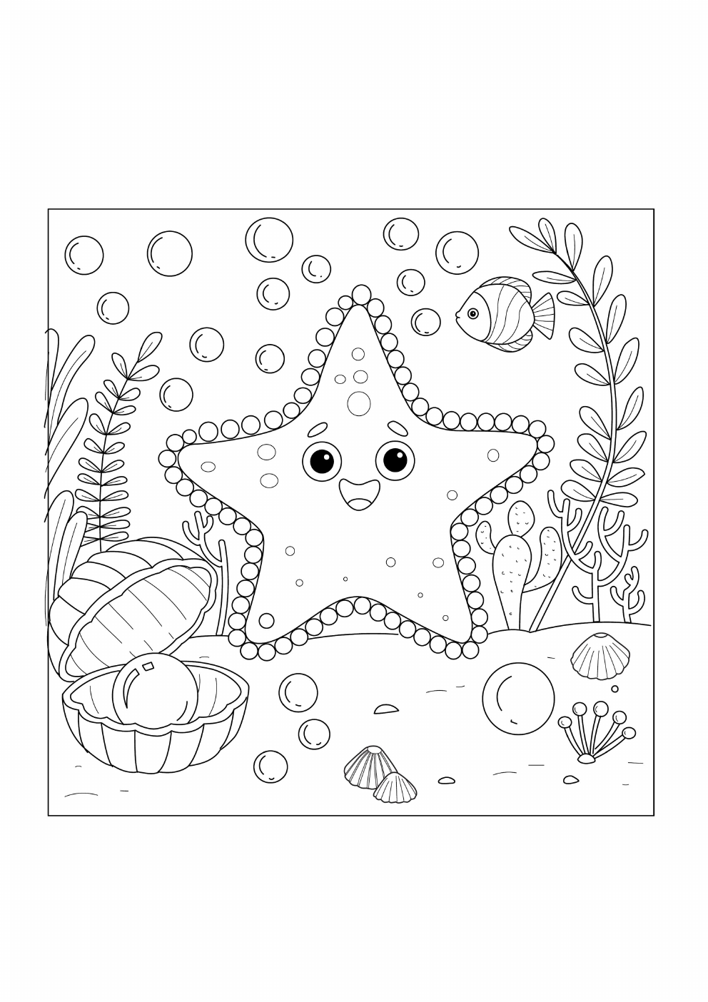 Starfish Coloring Book coloring page 7
