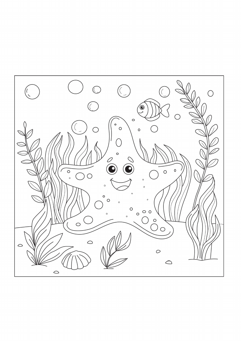 Starfish Coloring Book coloring page 8