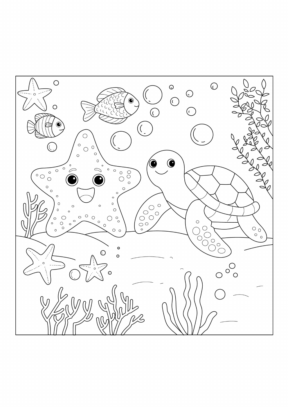 Starfish Coloring Book coloring page 10
