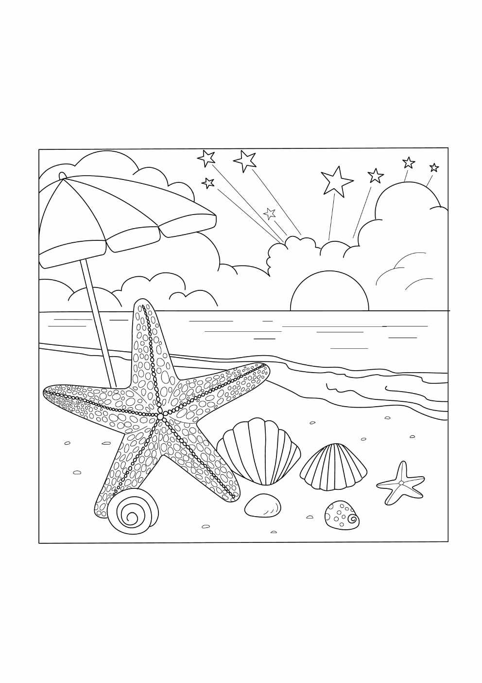 Starfish Coloring Book coloring page 12