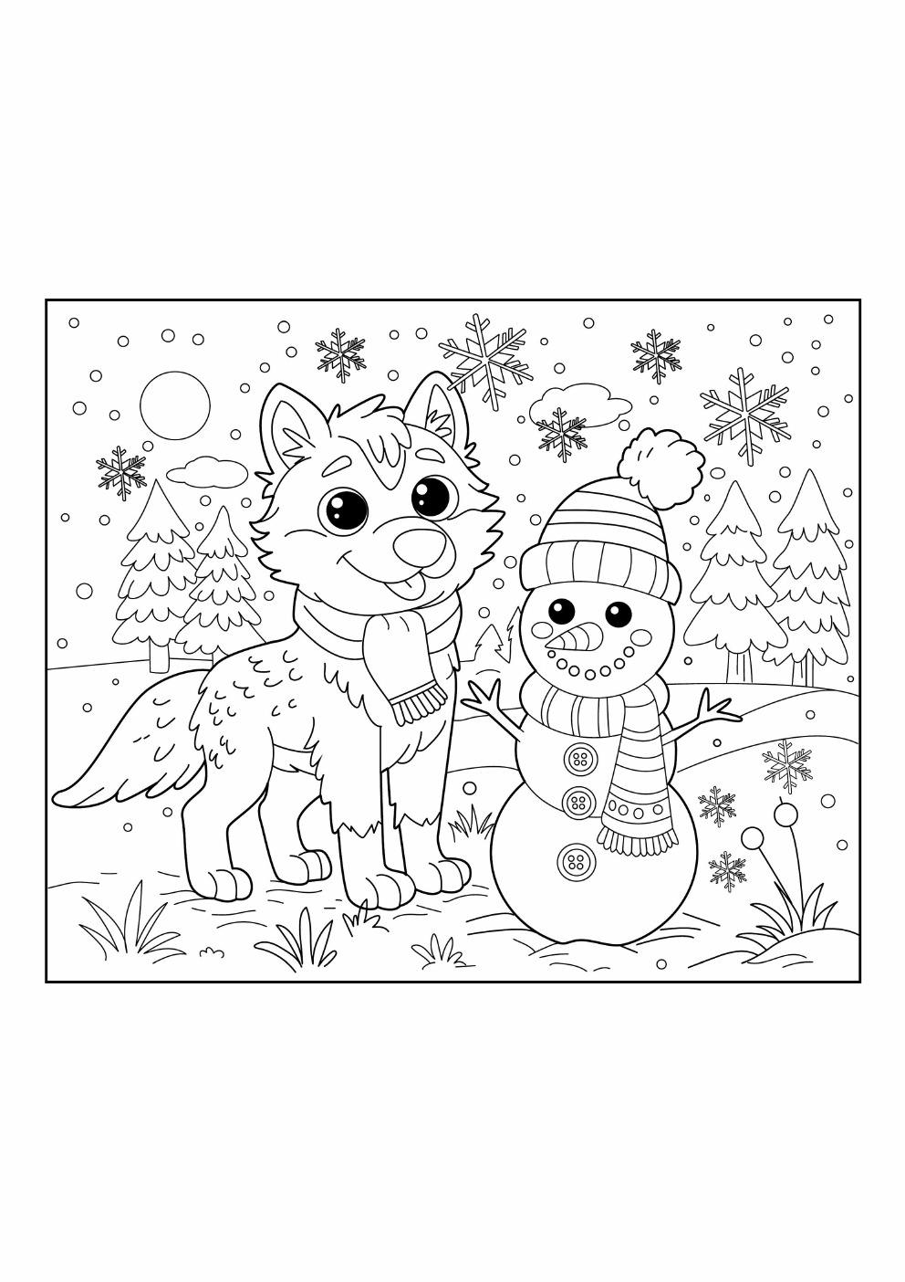 Wolf Coloring Book coloring page 1