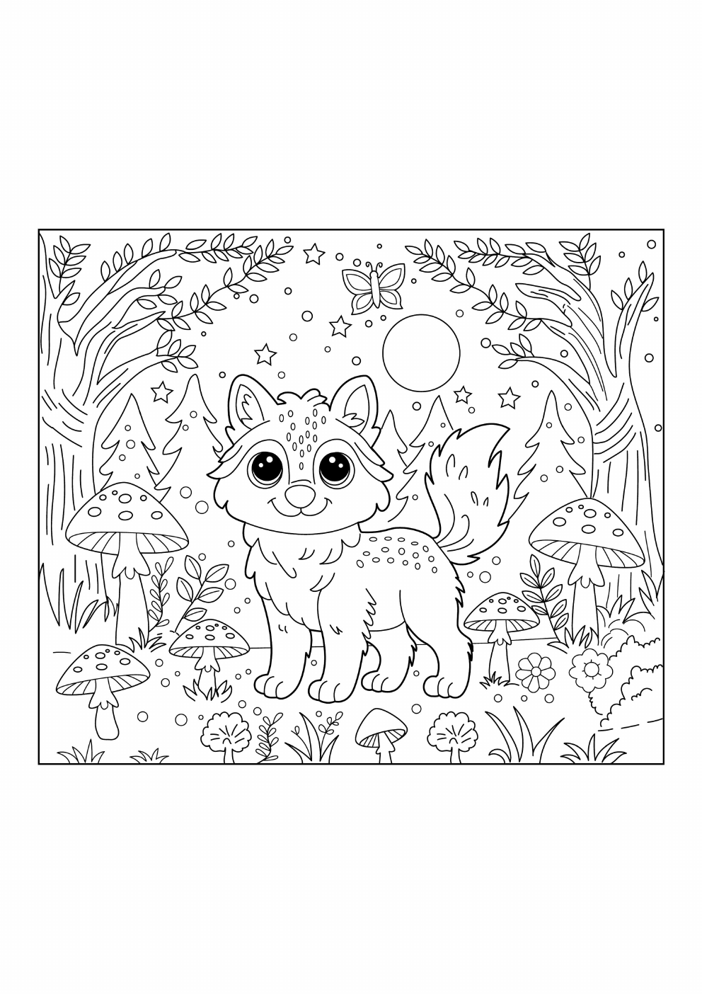 Wolf Coloring Book coloring page 5
