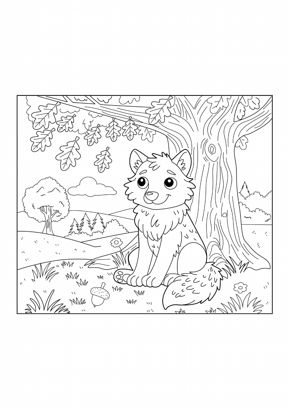 Wolf Coloring Book coloring page 9