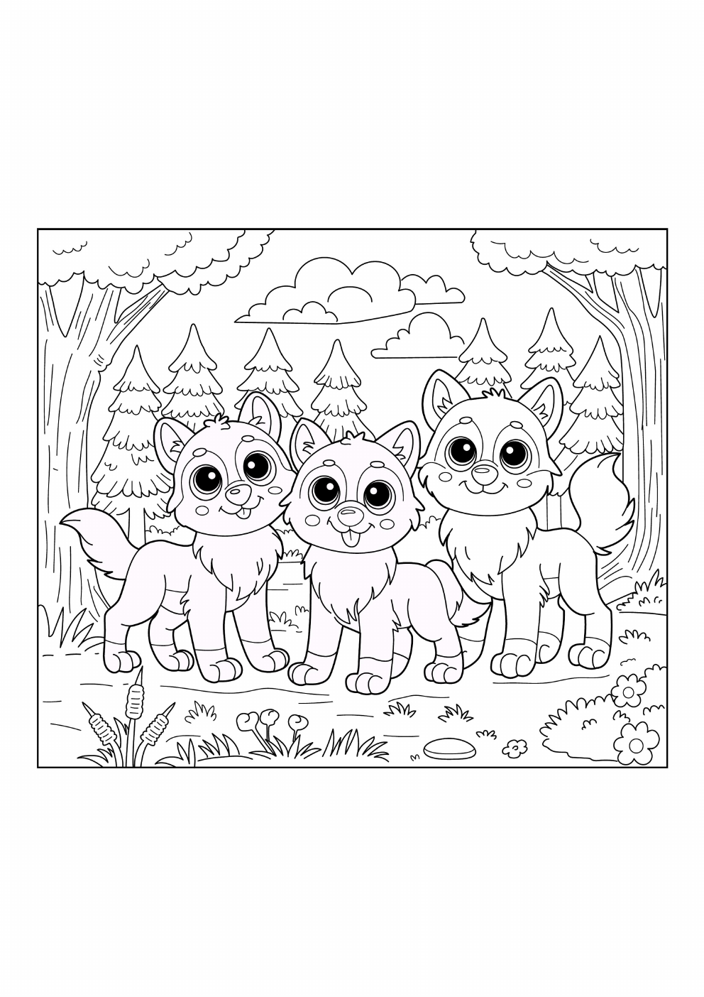 Wolf Coloring Book coloring page 10