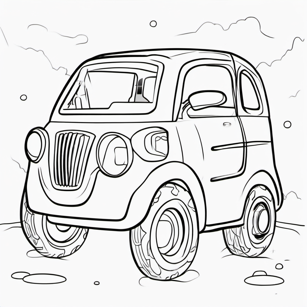 Work Vehicles coloring page 1